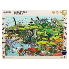 mideer 世界百科探索拼圖 飛行禽類, 60片, 1組
