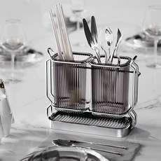 모나코올리브 샹드리에 듀얼 수저통, 그레이, 1개