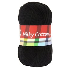 브랜드얀 밀키코튼 레드라벨 뜨개실, 02검정, 1개