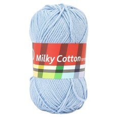 브랜드얀 밀키코튼 레드라벨 뜨개실, 08연파랑, 1개