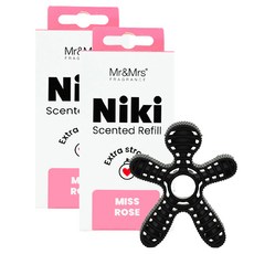 미스터앤미세스 니키 차량용 방향제 리필, 2개, 미스로즈