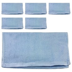 LIFE 來福牌 風采素色毛巾 HS0519, 藍色, 6條
