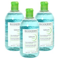 바이오더마 세비엄 H2O 클렌징 워터, 500ml, 3개