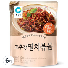 청정원 고추장 멸치볶음, 60g, 6개