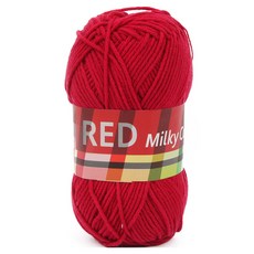 브랜드얀 밀키코튼 레드라벨 뜨개실, 50체리크림슨, 1개
