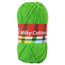 브랜드얀 밀키코튼 레드라벨 뜨개실, 55그린파파, 1개