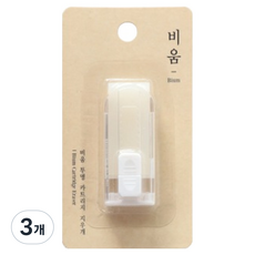 모닝글로리 비움 투명 카트리지 지우개, 화이트, 3개