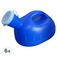 소울리치 유용한 휴대용 소변기 3L, 블루, 6개