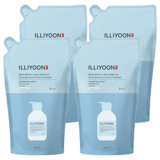 일리윤 세라마이드 아토 6.0 탑투토 워시 리필 무향, 500ml, 4개