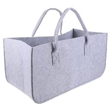 AHOYE 超大容量毛氈購物袋 50 x 25cm, 灰色, 1個