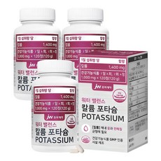 JW중외제약 워터 밸런스 칼륨 포타슘, 120정, 3개