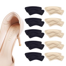 고씨네 컴포트 힐 신발 뒤꿈치 보호 패드 2종 x 10p 세트, 스킨, 블랙, 1세트