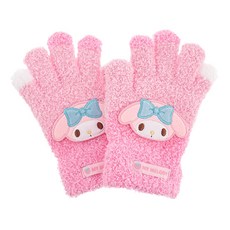 MY MELODY 美樂蒂 女童用 美樂蒂 貼花 羽毛紗 手套 MGHKG60032