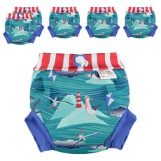 close Pop in 嬰兒游泳尿布褲，束口設計，防漏設計，重複使用，表層防水，裏層親膚, XL, 5件