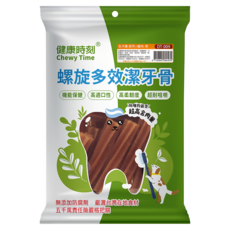 Chewy Time 健康時刻 全犬用 螺旋多效潔牙骨 長, 起司+雞肉, 290g, 1包