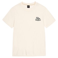 옥스타 남녀공용 폴라베어 패밀리 자수 반팔 티셔츠 5TS018