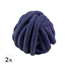 알로데 벨벳 자이언트얀 DIY 빅 망고 뜨개실 250g, 2개, 10 네이비
