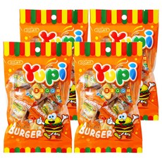 Yupi 迷你漢堡QQ糖 Q彈口感 獨立包裝, 90g, 4包