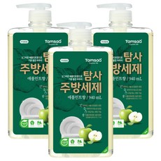 탐사 친환경 주방세제 애플민트향, 940ml, 3개