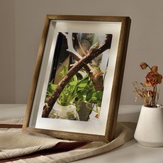 LifeShopping 簡約木紋桌框, 胡桃木色, 1個