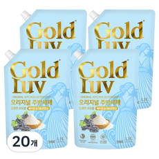 골드럽 오리지널 베이킹소다 & 구연산 주방세제 포도향 리필, 20개, 1.3L