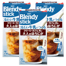 AGF Blendy 咖啡牛奶歐蕾 大人苦味, 6.5g, 7個裝, 3盒