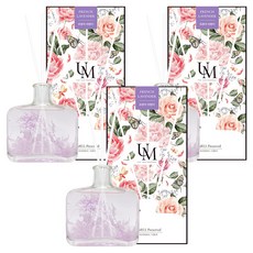 유멜 프리저브드 디퓨저 + 화이트 섬유스틱 3p, 프렌치라벤더, 200ml, 3세트