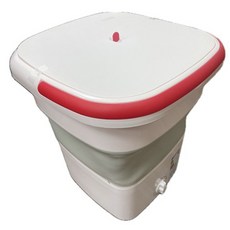 Smart Bearing 智慧魔力 大容量小型折疊紫光殺菌洗衣機 洗脫兩用, NK-2218, 淡粉色