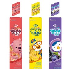 케이엠제약 뽀로로 저불소 복숭아향 + 바나나향 + 포도향 유아 치약, 150g, 6세트