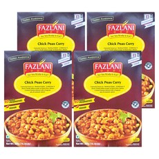 FAZLANI 印度鷹嘴豆咖喱風味即食包，中辣，無添加防腐劑, 300g, 4盒