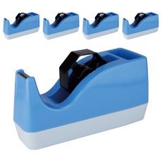 ABEL 力大牌 TD120 雙色膠帶台 03926, 藍色, 5個