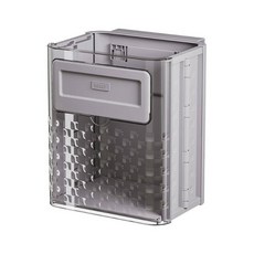 壁掛式摺疊垃圾桶, 典雅灰, 1個