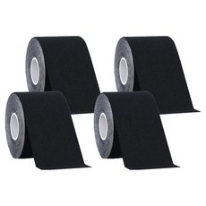 PAL-E 스포츠 테이프 블랙 5cm x 5m, 4개, 1개입
