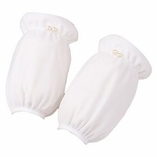 케리코 여성스러운 팔토시 세트, 구슬 화이트