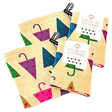 PURE SUNDAY 純棉3層紗抹布, 三角雨傘, 4條