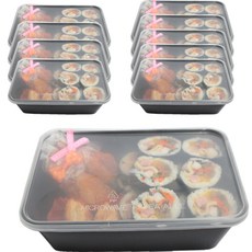 耐熱黑色單格方形容器, 10入, 1個