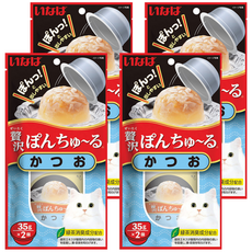 INABA CIAO 啾嚕 豪華果凍杯 2個, 鰹魚, 70g, 4袋