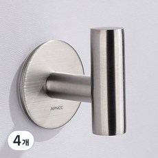 앞날창창 부착식 후크걸이, 그레이, 4개