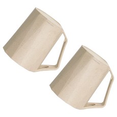 Saenghwalgongsik 倒放式牙刷架漱口杯, 2個, 米色