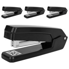 Deli 騎馬訂 360 度旋轉訂書機, 黑色, 4個