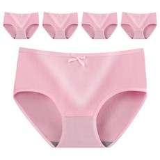 e023蝴蝶結內褲 5件 L 粉, 粉色