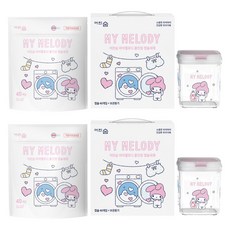 어린숨 산리오캐릭터즈 올인원 캡슐세제 마이멜로디 40p + 마이멜로디 보관용기 세트, 2세트