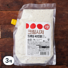 식자재왕 크림시저 드레싱, 1kg, 3개