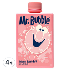 미스터버블 레트로 오리지널 버블바스 버블검향, 4개, 236ml