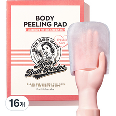 Mom's Bath Recipe 雙面去角質搓澡手套 輕柔護理款, 25ml, 16入