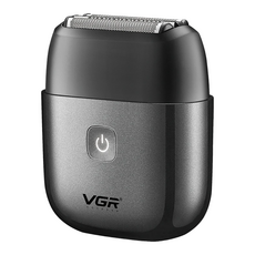 Vgr 往復式三刀刮鬍刀 附充電線 + 清潔刷, 黑色, V-340