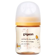 pigeon 貝親 實感哺乳塑膠奶瓶 0個月以上, 小雞, 160ml, 1個