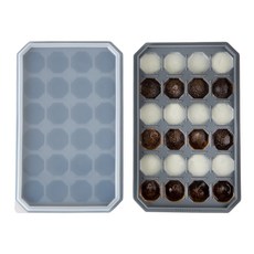 incoc 矽膠鑽石製冰盒 24格 2入 + 蓋子 2入組, 炭灰色, 1套