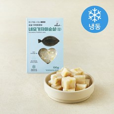 배마마 순살 가자미 큐브 네모 가자미 순살 (냉동), 100g, 1개