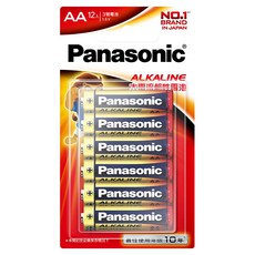 Panasonic 台灣公司貨 大電流鹼性電池 3號, 12顆, 1組